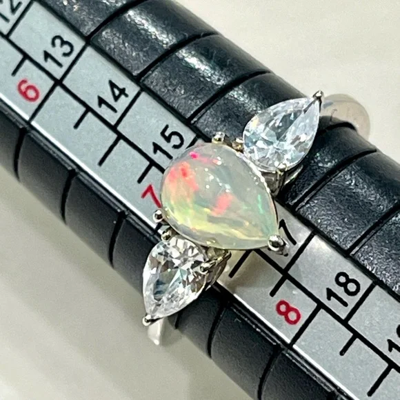 1.5ct Natural Opal Topaz 14KGP Ring - Picture 2 of 4